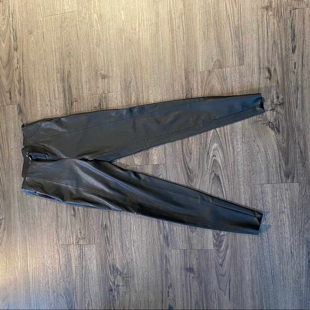 Leather skinny jeans